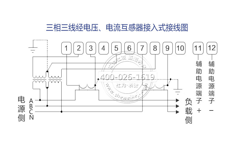 三相三線(xiàn)電表接線(xiàn)圖